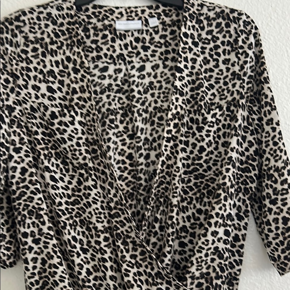 New York & Company Animal Print Blouse